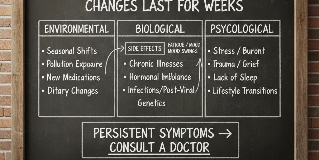 Common Causes When Changes Last for Weeks